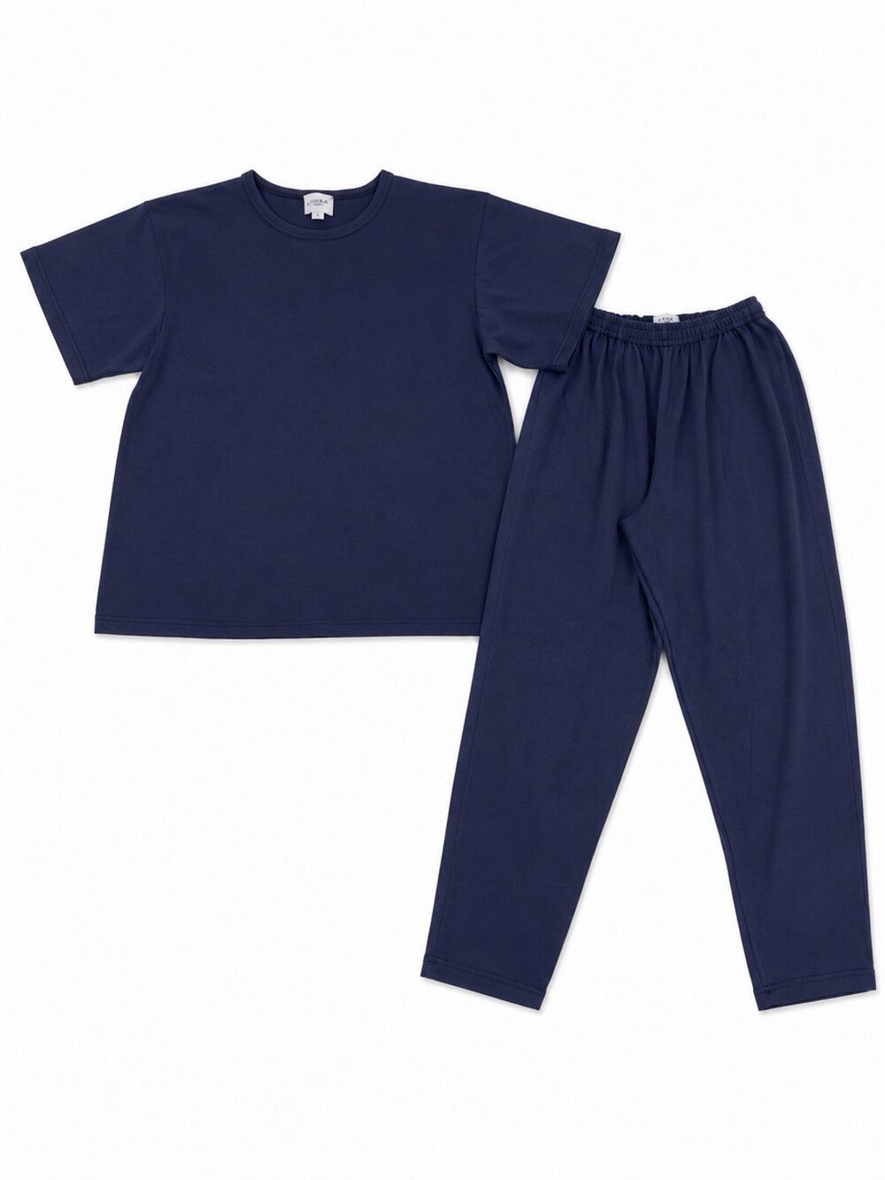 Moon Craft Women’s Large Navy Blue 2 Piece Shirt Pants Lounge Set Made in USA